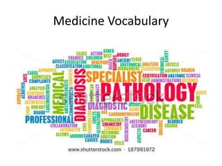 Medicine Vocabulary
 