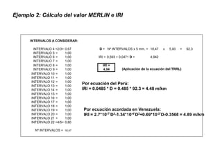 Medición IRI Diseño de Pavimentos Maestria en Vias Terrestres | PPSX