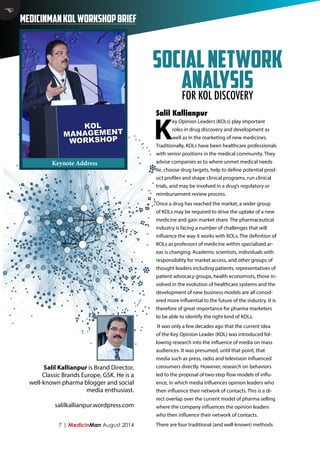 KOL Relationship Management in Pharma & Devices - Workshop Highlights | PDF