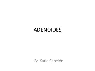 ADENOIDES
Br. Karla Canelón
 