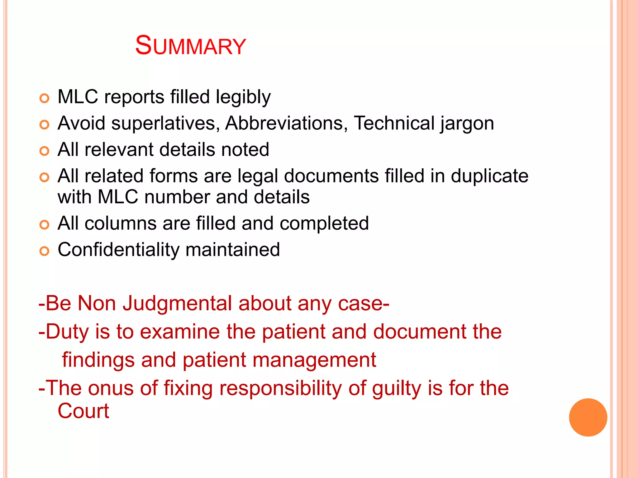 Medico –legal issues | PPTX