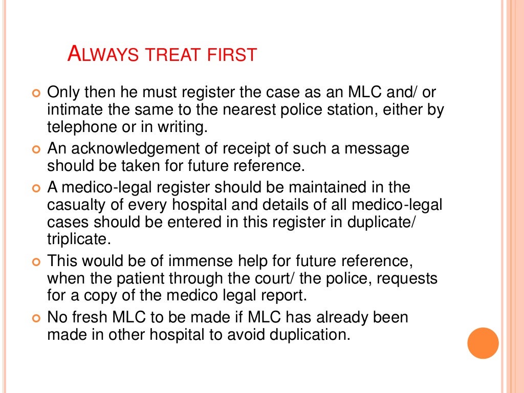 Medico legal issues