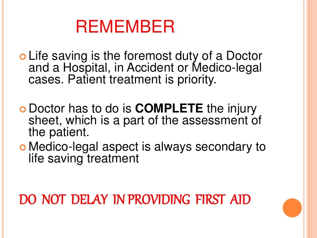 Medico legal issues