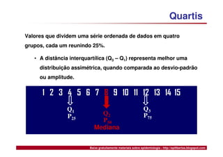 Medidas de Tendência Central e Dispersão