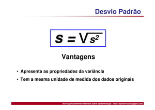 Medidas de Tendência Central e Dispersão