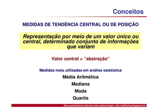 Medidas de Tendência Central e Dispersão