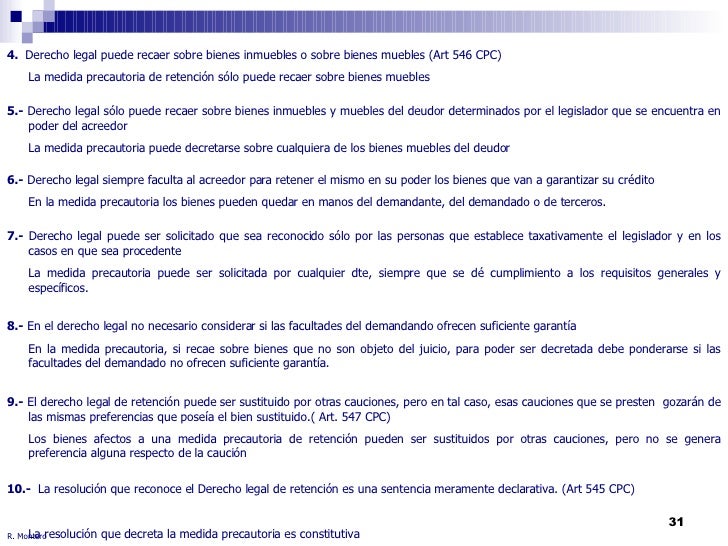Tramitacion derecho legal de retencion Tramitacion derecho legal de retencion