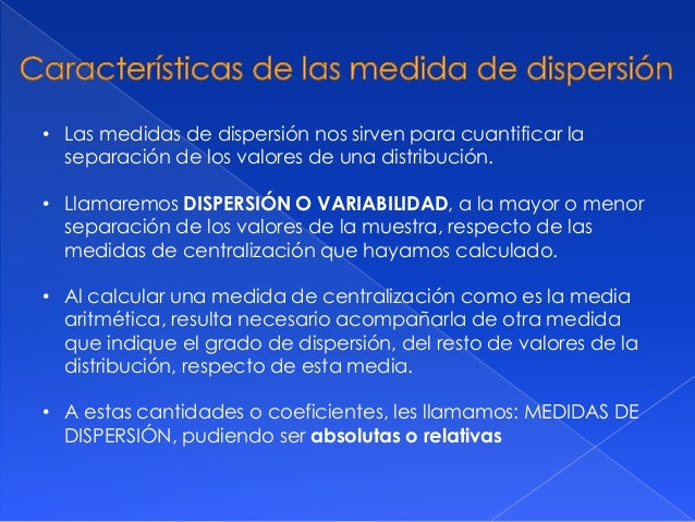 Medidas de dispersion