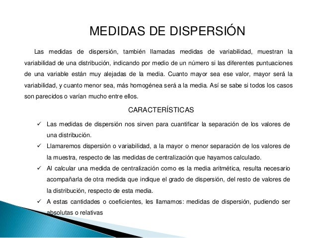Medidas de Dispersion