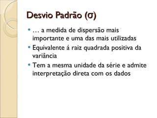 Medidas de dispersão