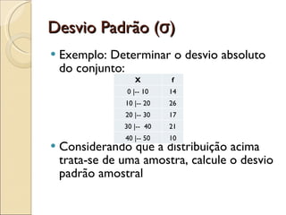 Medidas de dispersão