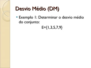 Medidas de dispersão