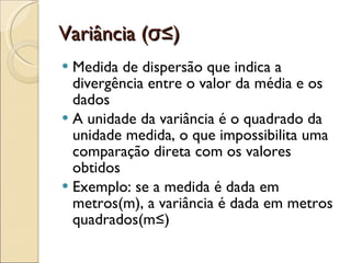 Medidas de dispersão