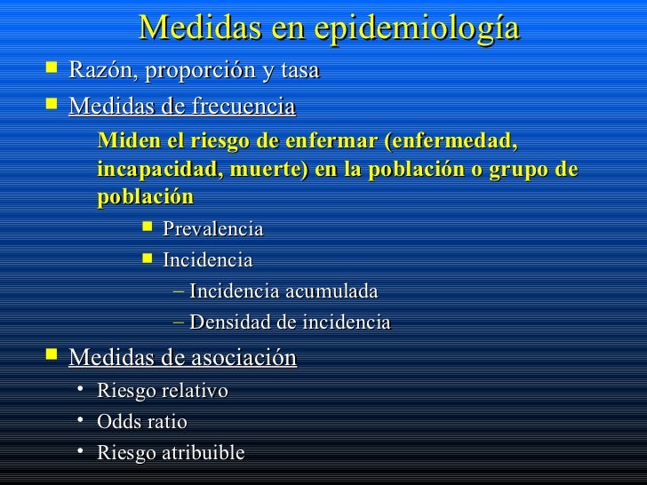 Que Son Las Medidas De Frecuencia En Epidemiologia