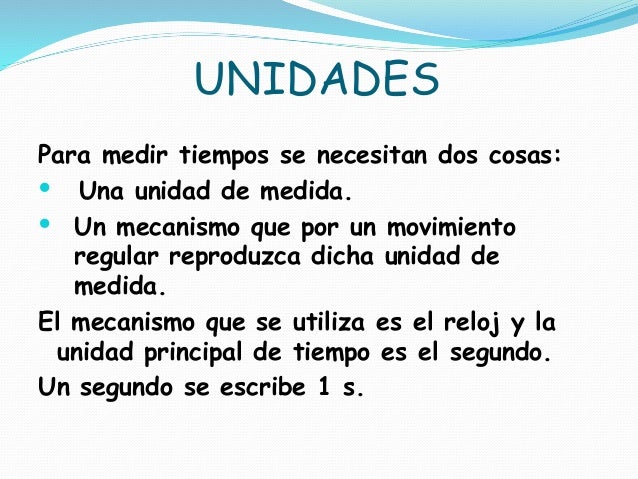 Medidas del tiempo