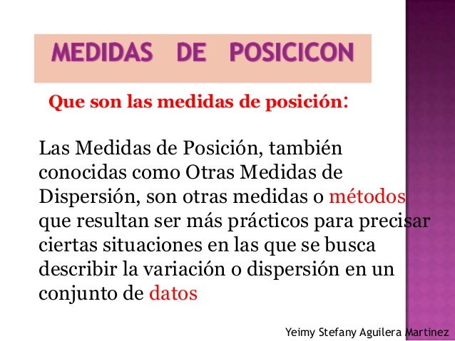 Medidas de posicion otras