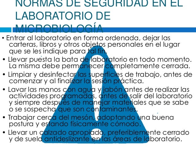 Medidas de seguridad en el laboratorio de microbiologia