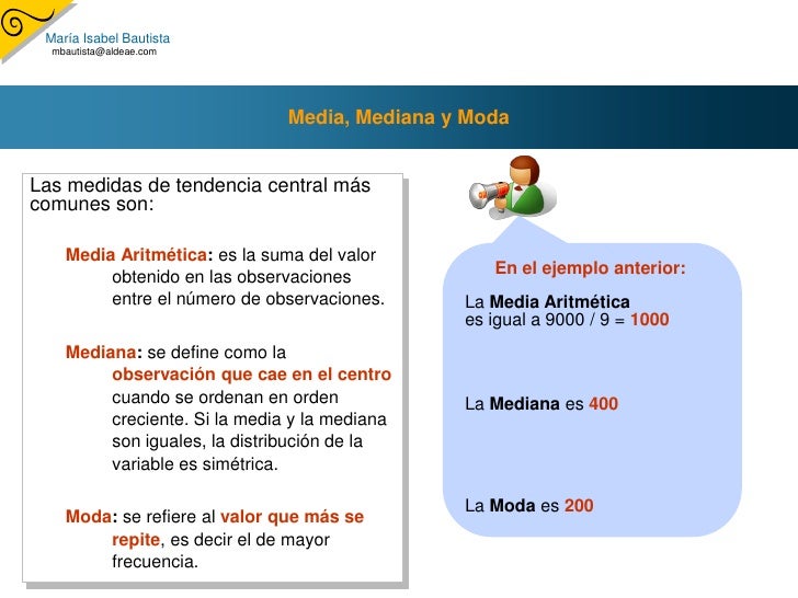 Medidas de tendencia central