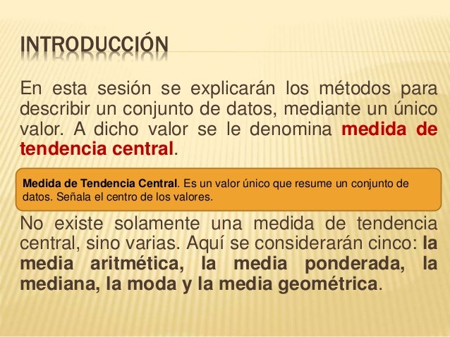 Medidas de Tendencia Central