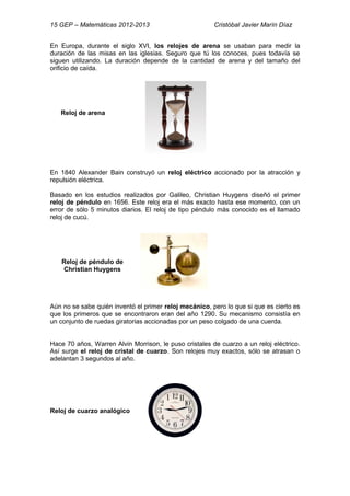 Reloj de arena - 5 minutos · Matemáticas
