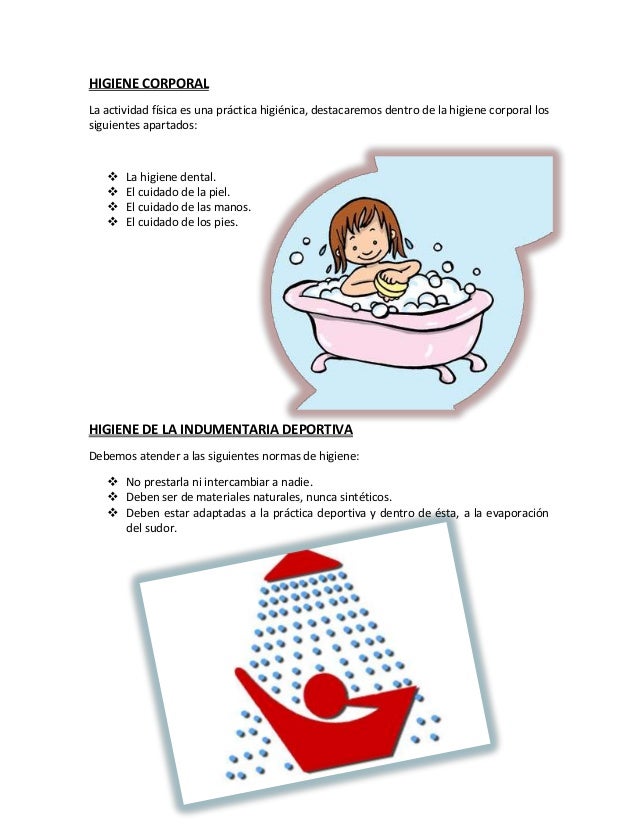 Medidas higiénicas corporales