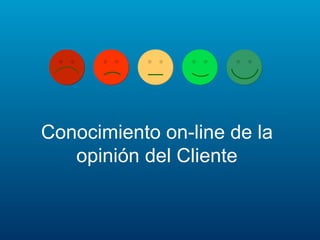 Conocimiento on-line de la opinión del Cliente 