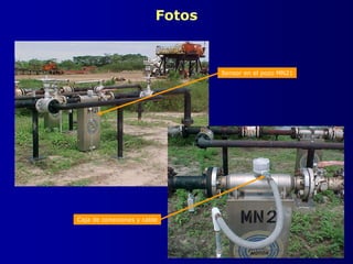 Fotos
Sensor en el pozo MN21
Caja de conexiones y cable
 