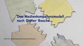 Das Medienkompetenzmodell
nach Dieter Baacke
CC-BY 4.0 - Medienkompetenzmodell nach Baacke
 
