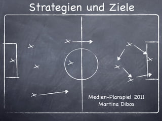 Strategien und Ziele
Medien-Planspiel 2011
Martina Dibos
 