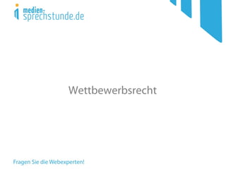 Wettbewerbsrecht
 