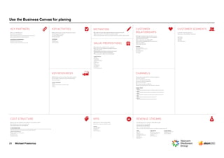 Michael Praetorius
Use the Business Canvas for planing
21
 