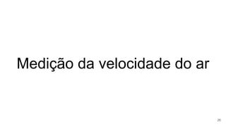 Medição da velocidade do ar
26
 