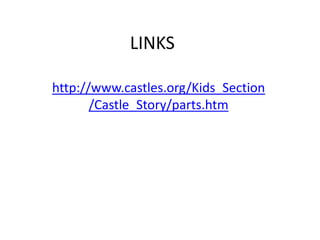 LINKS
http://www.castles.org/Kids_Section
/Castle_Story/parts.htm
 