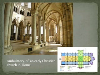Ambulatory of an early Christian
church in Rome.
 