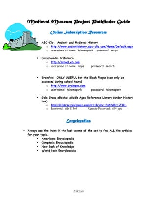 Medieval museum resources | PDF