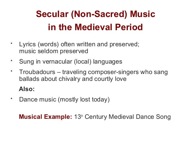 Music Of The Medieval Period