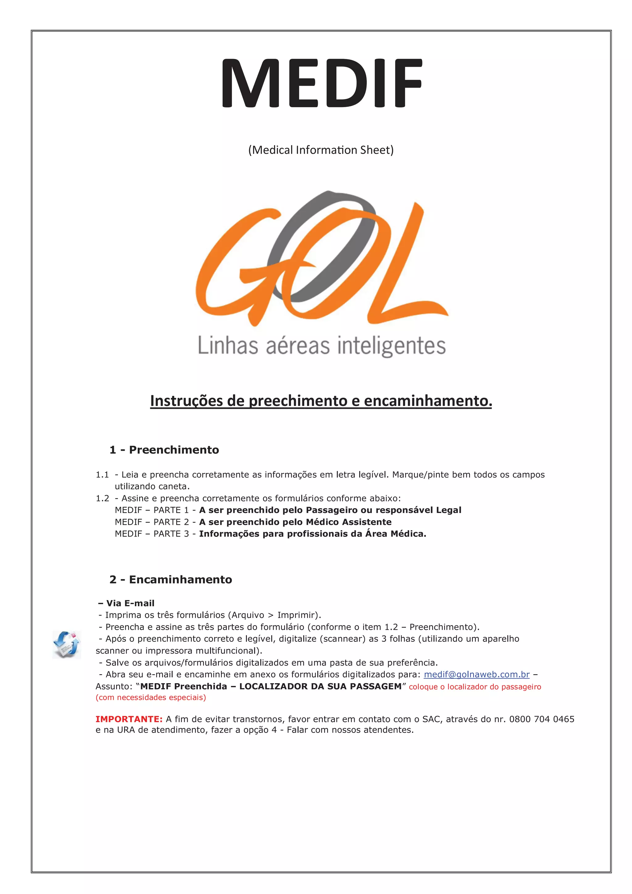 Medif Form.pdf Formulário Medif | PDF
