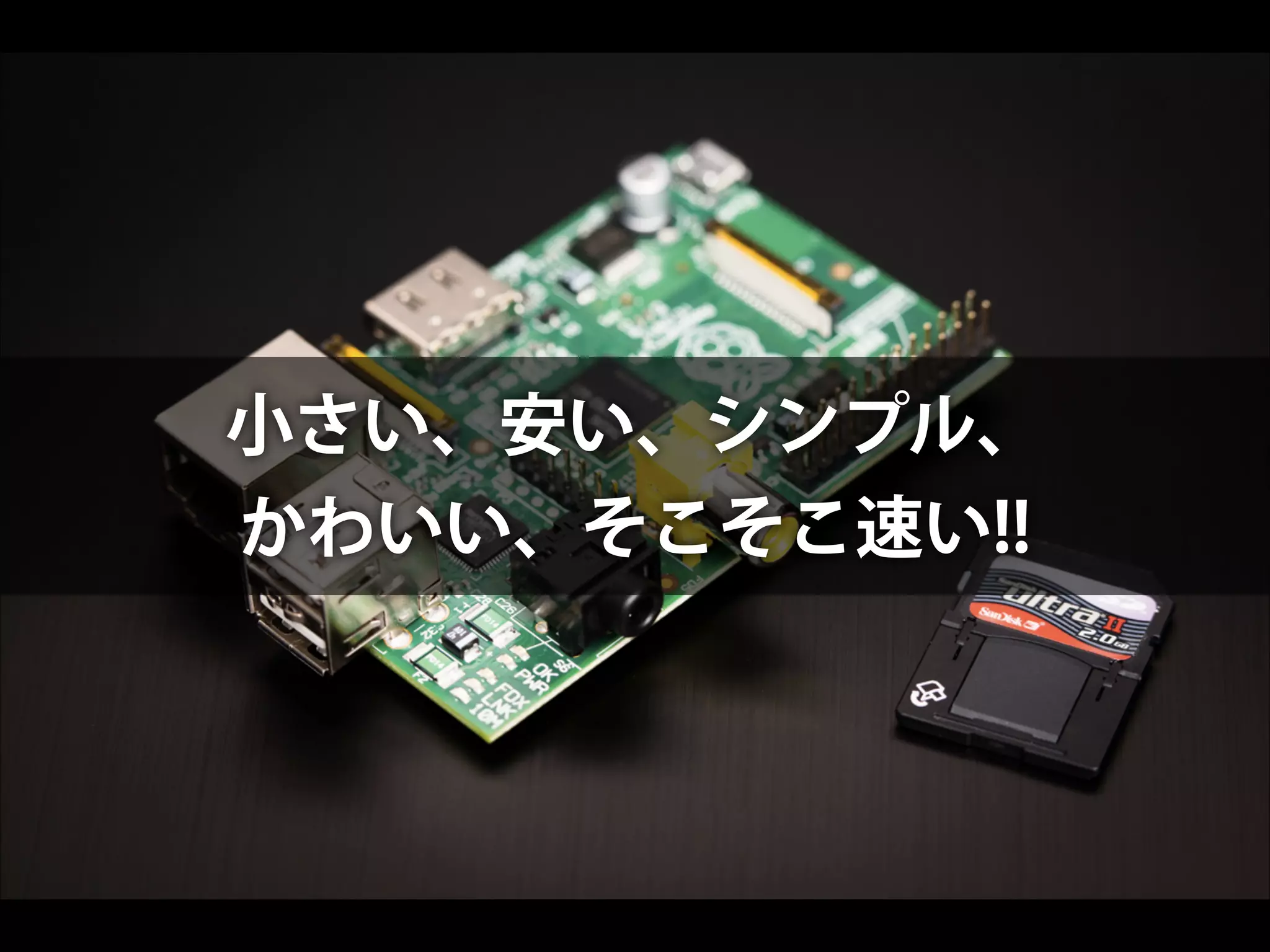 小さい、安い、シンプル、
かわいい、そこそこ速い!!

 