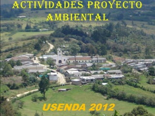 ACTIVIDADES PROYECTO
AMBIENTAL
USENDA 2012
 