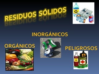 ORGÁNICOS INORGÁNICOS PELIGROSOS 