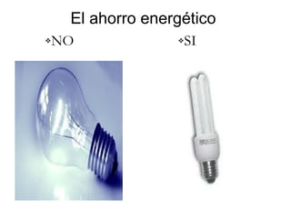 El ahorro energético
NO SI
 