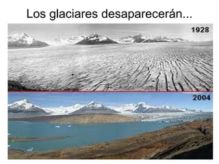 Los glaciares desaparecerán...
 