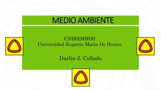 MEDIOAMBIENTE
Darlin J. Collado
UNIREMHOS
Universidad Eugenio María De Hostos
 