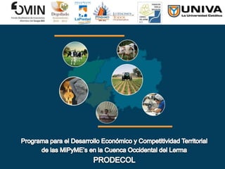 Programa para el Desarrollo Económico y Competitividad Territorial  de las MiPyME’s en la Cuenca Occidental del Lerma PRODECOL  