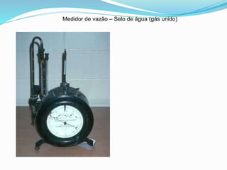 Medidor de vazão – Selo de água (gás unido) 
 