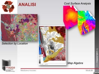 ANALISI

Cost Surface Analysis

Selection by Location

Map Algebra
Medioevo riciclato

18 di 25

 