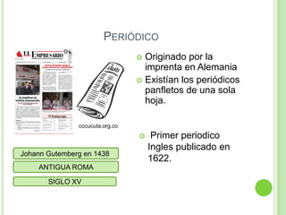 Medios de comunicación escritos Origen , evolución y ejemplos 