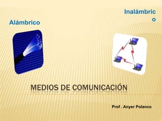 Inalámbrico Alámbrico Medios de Comunicación Prof . Anyer Polanco 