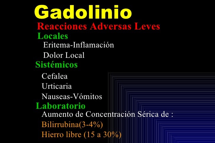 gadolinio contraste