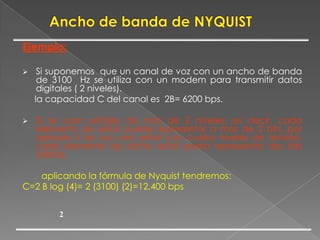 Lo deseable es conseguir la mayor velocidad posible dado un ancho de banda  limitado, no superando la tasa de errores permitida .